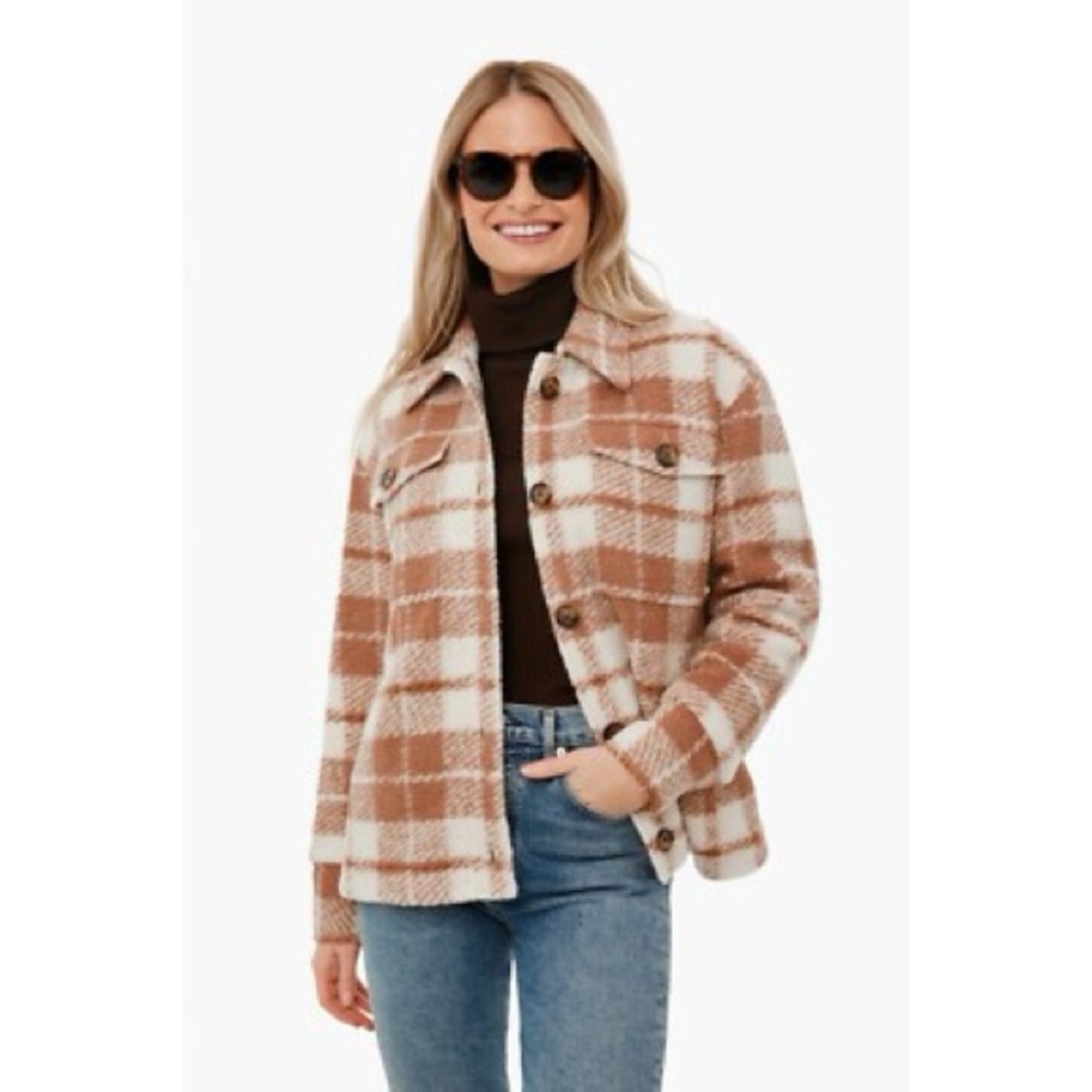 Faherty Collins Rose Plaid Fieldstorm Blanket Shirt Jacket | Small